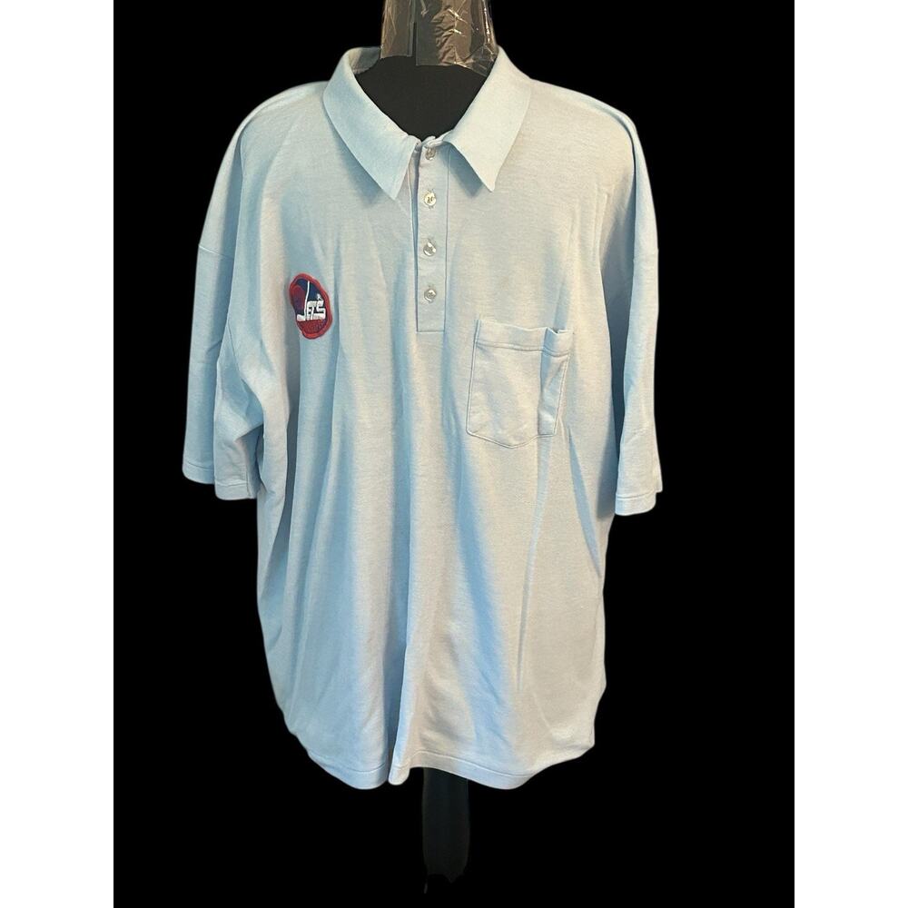 WINNIPEG JETS MENS SIZE 3X‎ (See Dimensions) LIGHT BLUE POLO SHIRT NHL